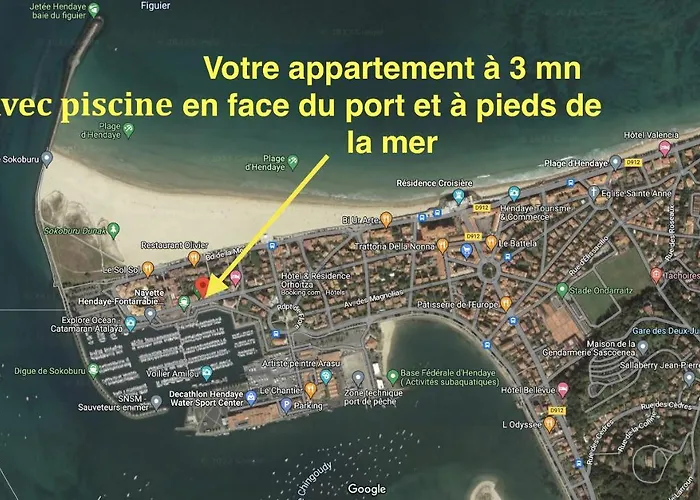 2 Et Canape Lit Bureau - Marina - Agreable Lejlighed Hendaye